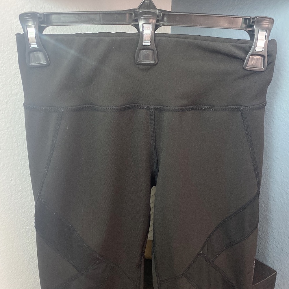 Rag Black See Through Design Leggings - image 2